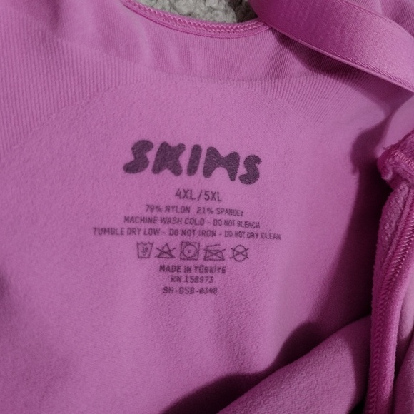 SKIMS Women's 4XL/5XL Pink Seamless Sculpt Brief Bodysuit with Snaps Excellent - Picture 10 of 10